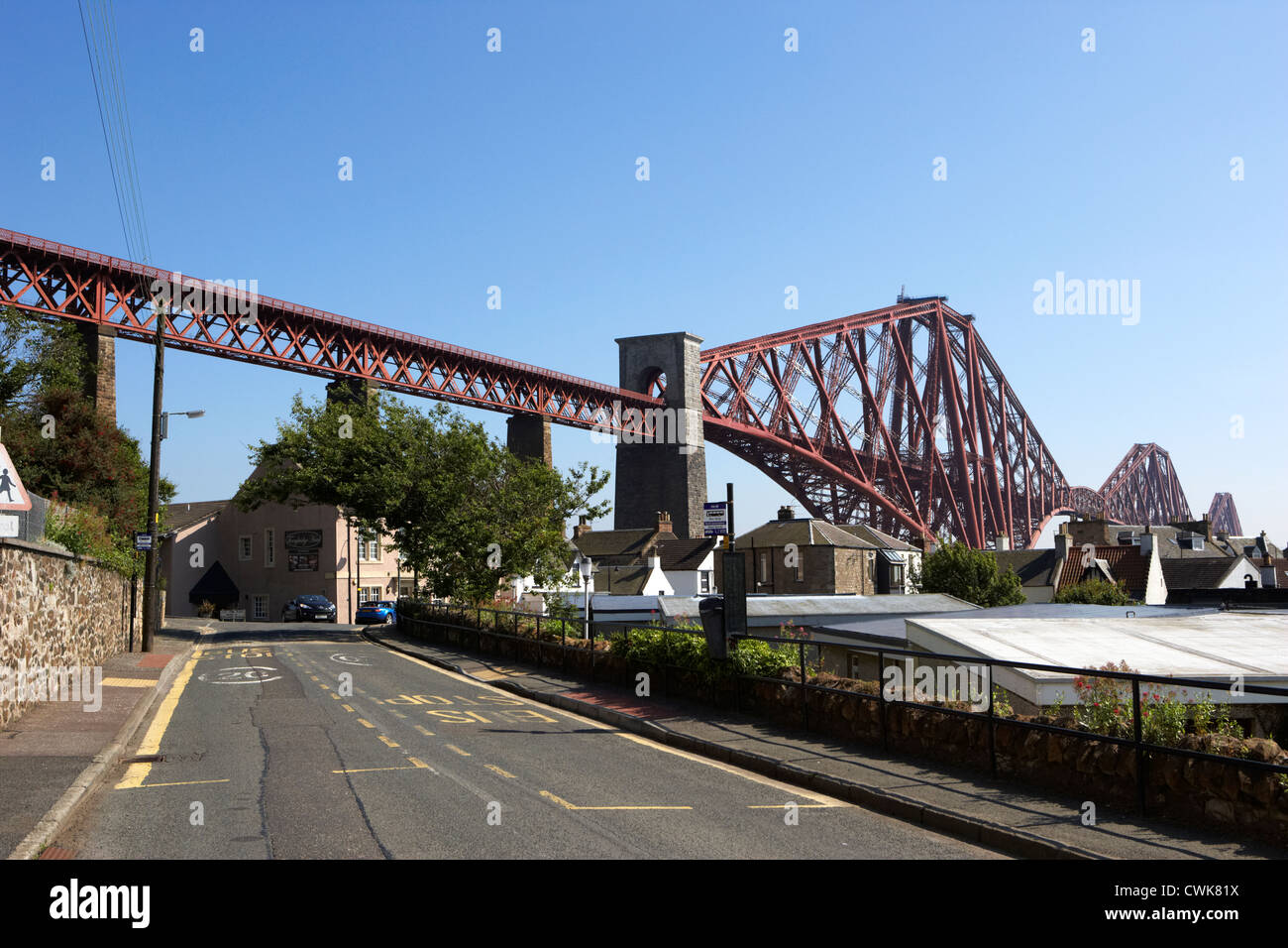 forth bridge cantilever railway bridge over the first of forth scotland uk united kingdom viewed from north queensferry Stock Photo