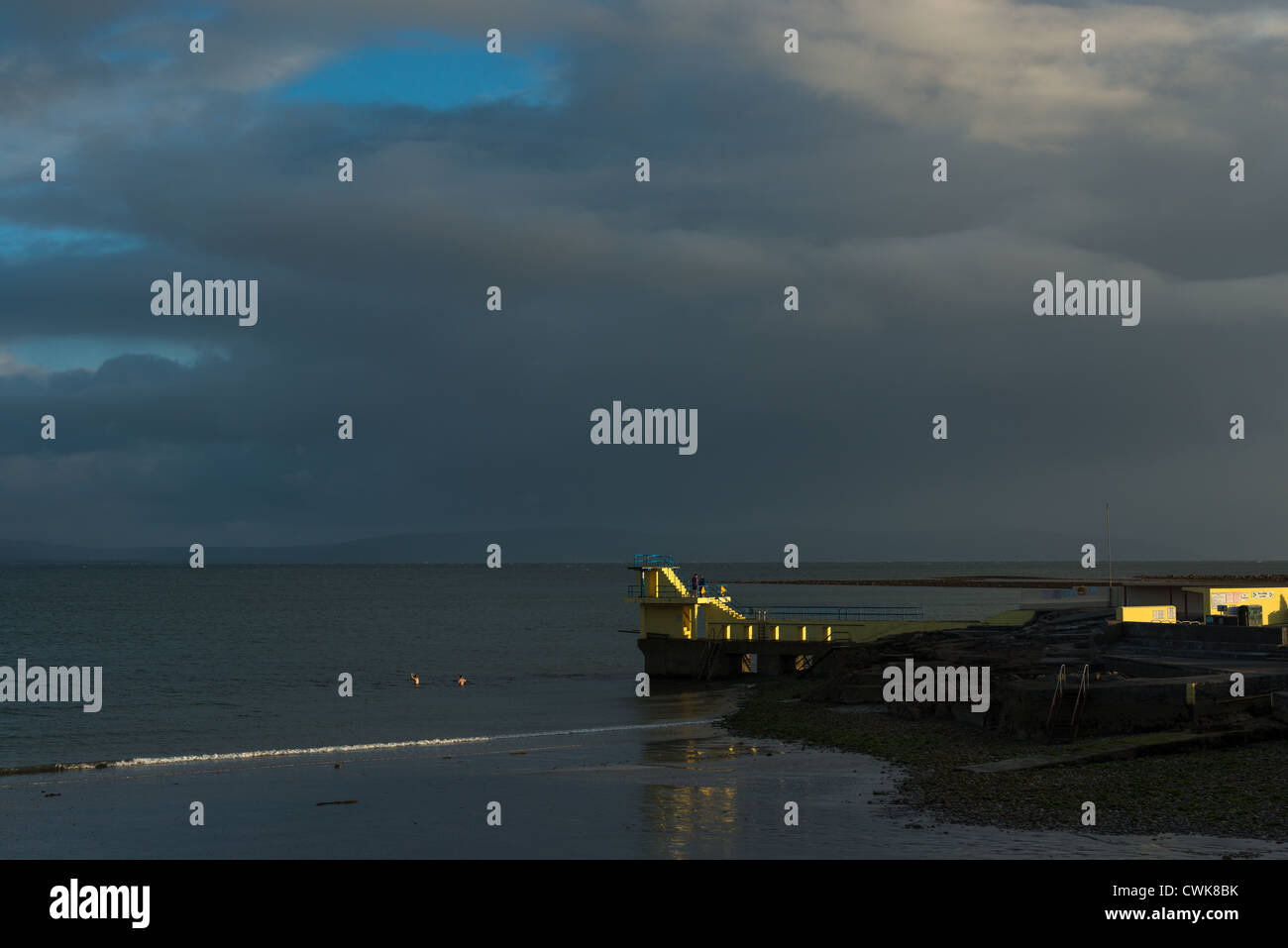Blackrock Diving Pier, Salthill, near Galway City, County Galway, Ireland. Stock Photo