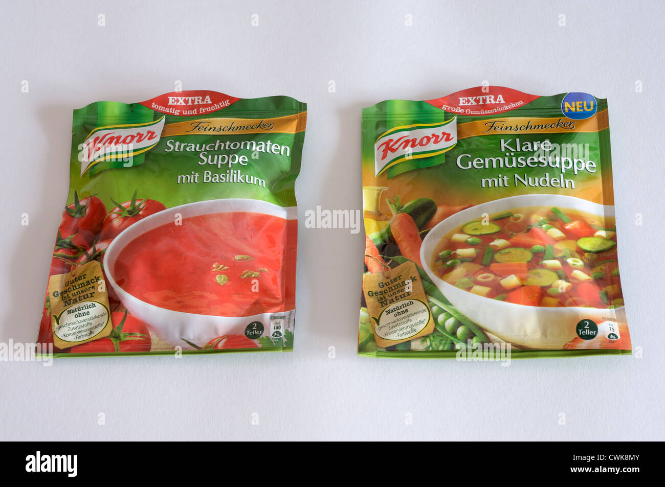Knorr Extra packet soups (German) Stock Photo
