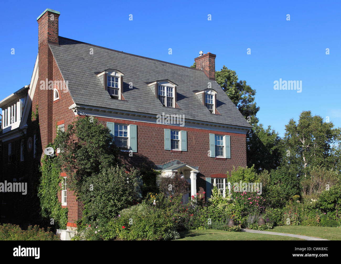 Canada, Quebec, Montreal, Westmount, private house, garden Stock Photo