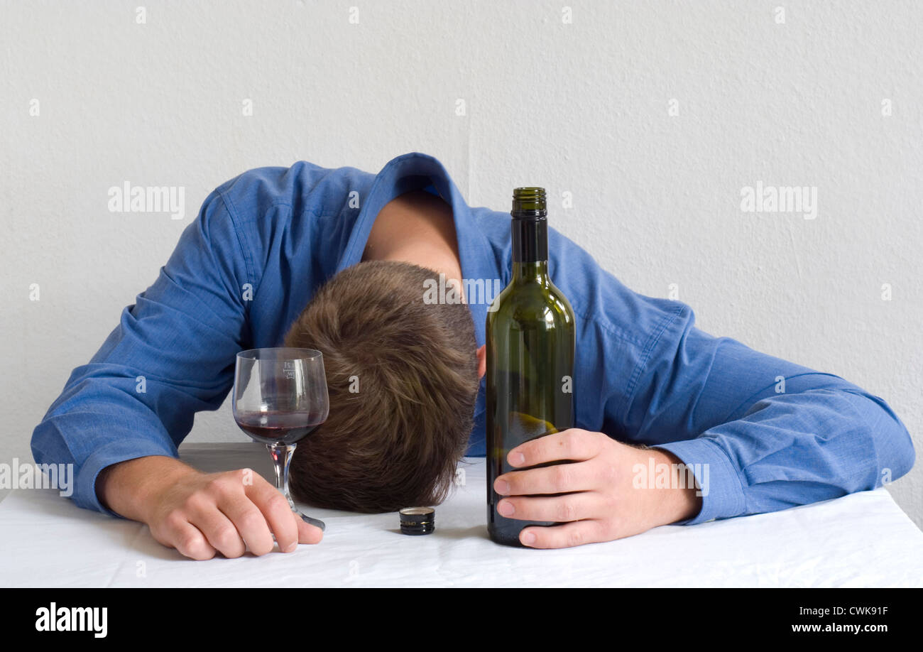 Passed out drunk wine hires stock photography and images Alamy