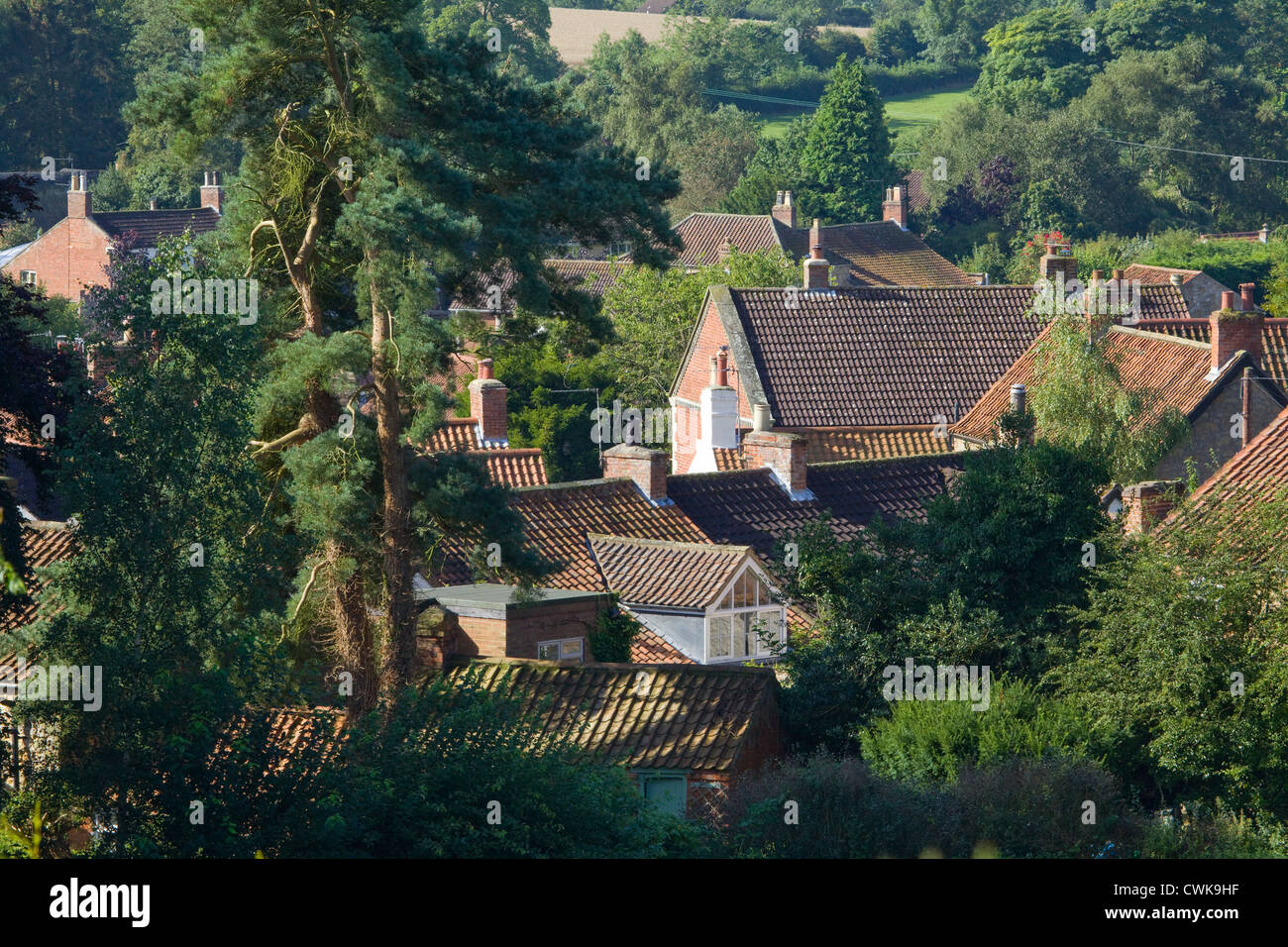 Tealby village in the Lincolnshire Wolds Area of Outstanding Natural Beauty Stock Photo