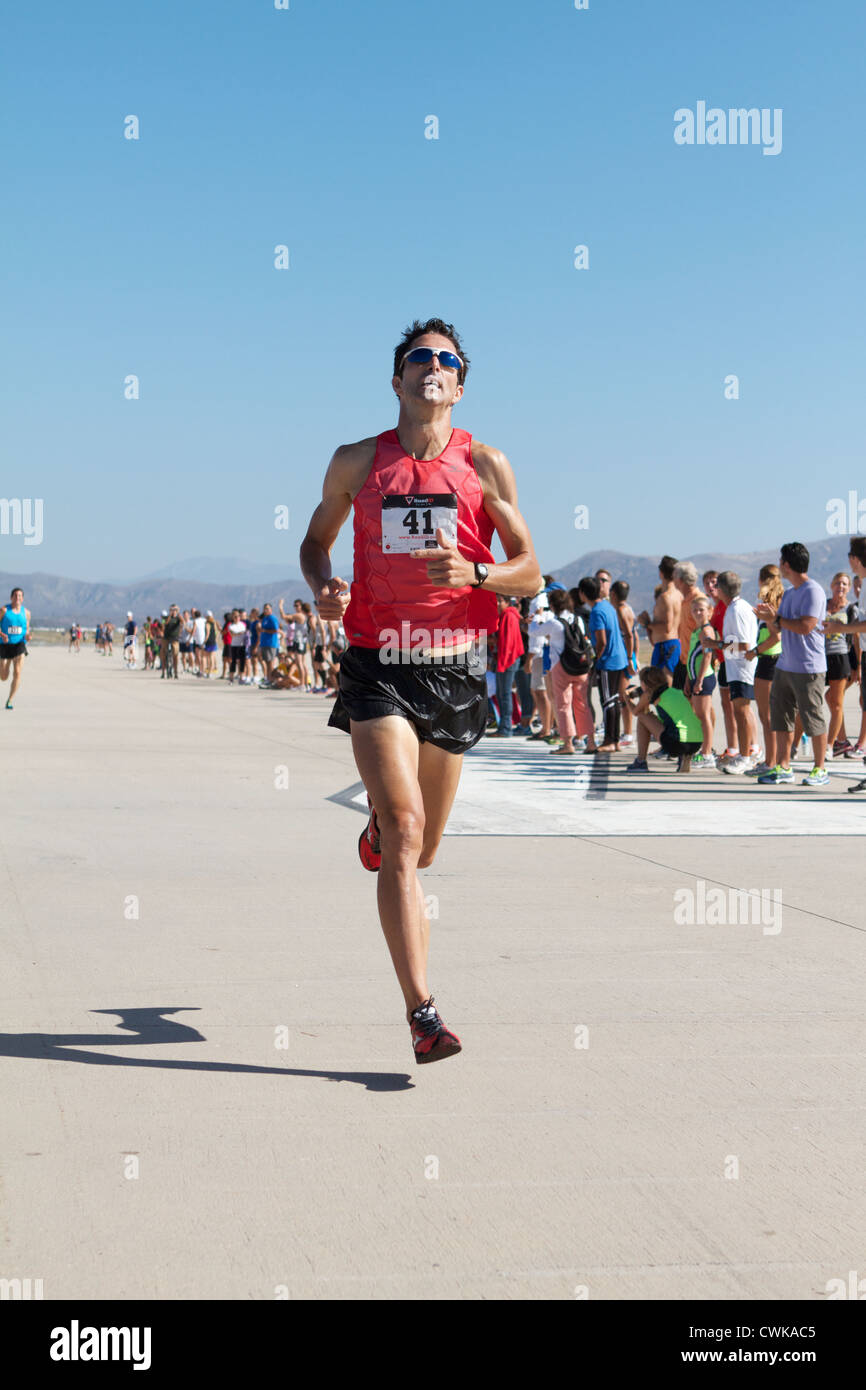 Straight mile road race in Southern California Stock Photo