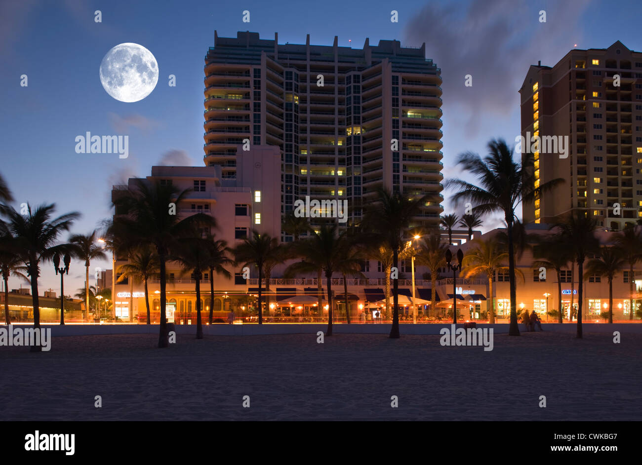 SOUTH SEABREEZE BOULEVARD BEACH FORT LAUDERDALE FLORIDA USA Stock Photo