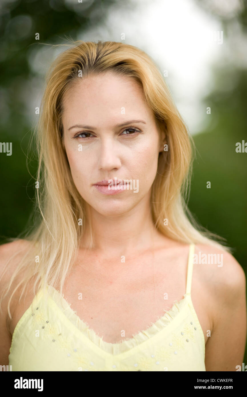 Portrait of Young Blonde Woman Stock Photo - Alamy