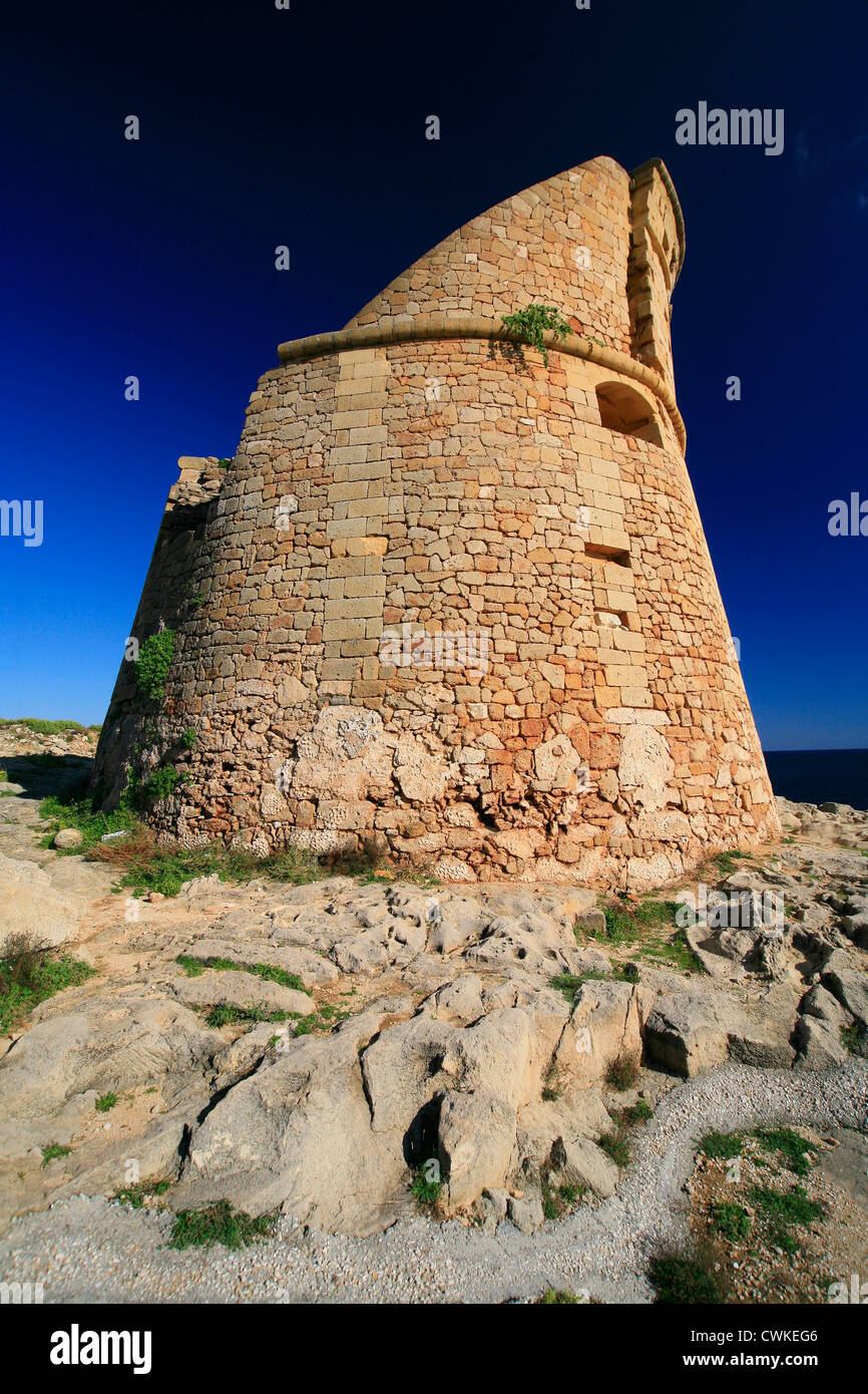 Coastal watchtower Puglia, Italy. Stock Photo