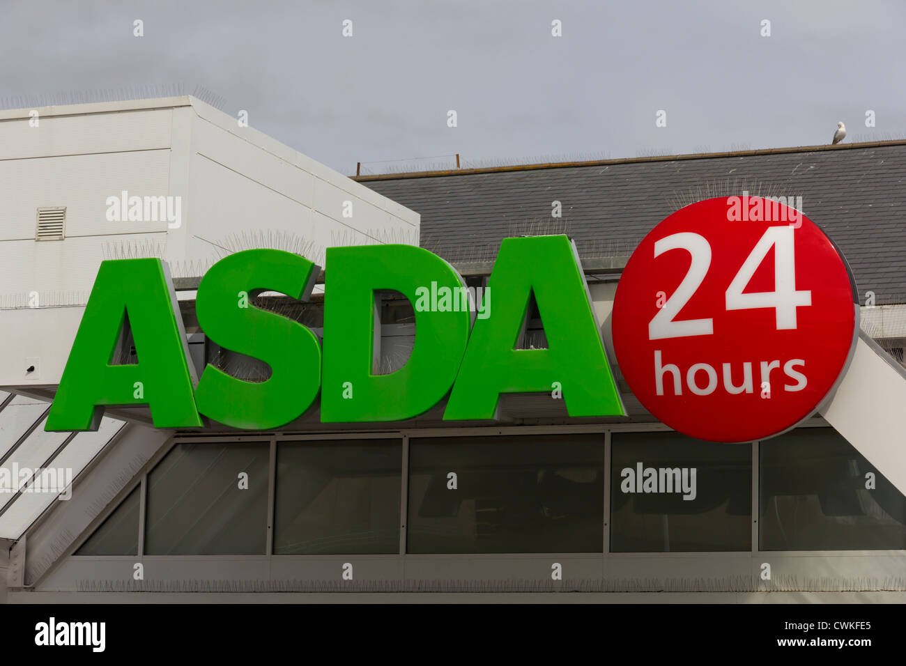 Asda 24 hours store sign for the Brighton Marina store Stock Photo Alamy