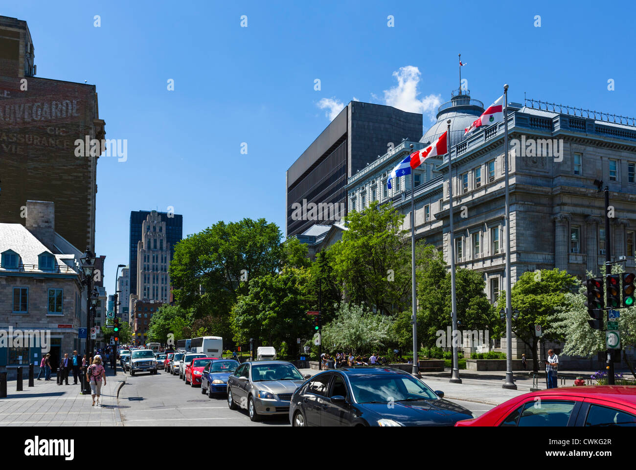 Rue Notre-Dame, Montreal, Quebec, Canada Stock Photo