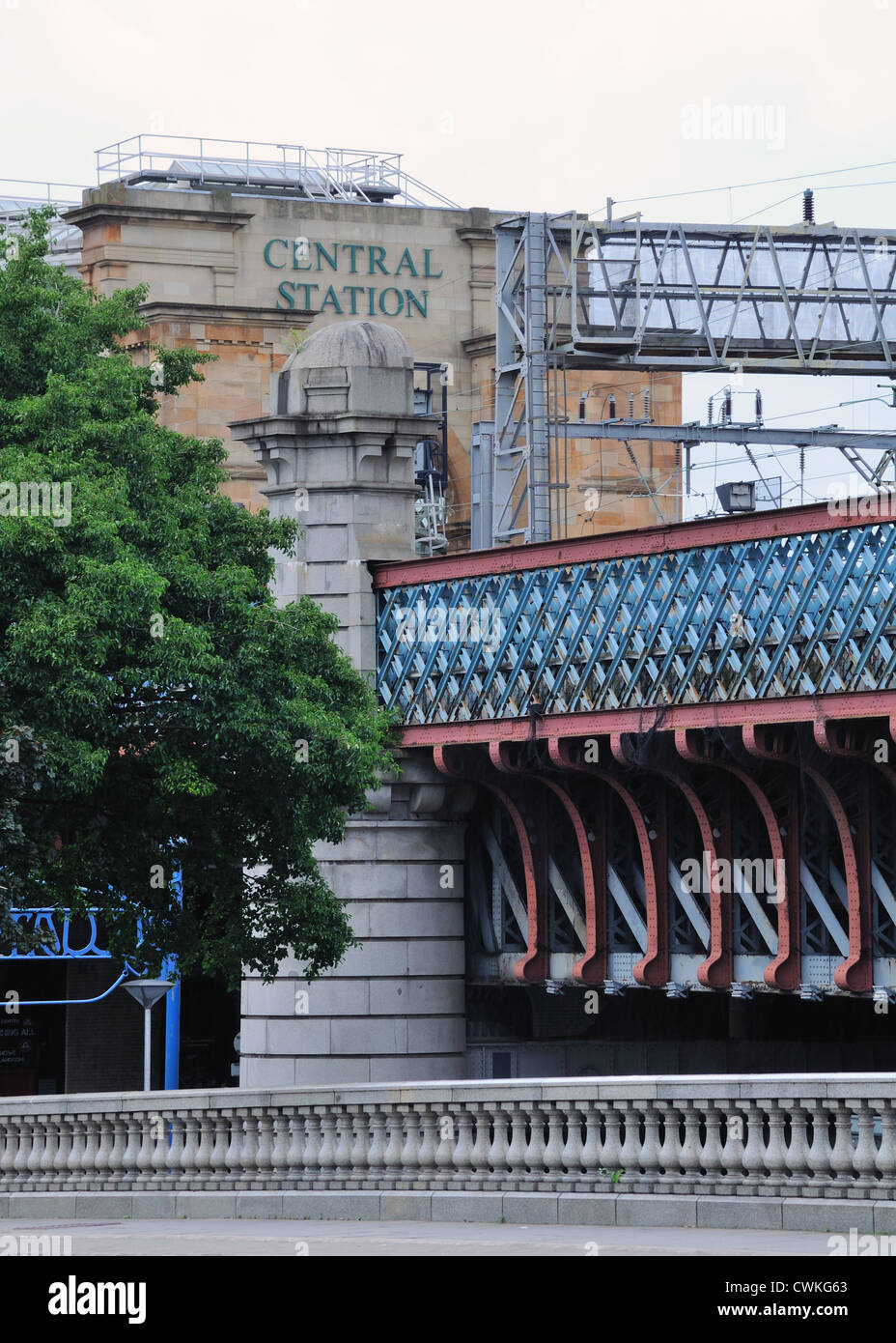 2nd Caledonian Railway Bridge – 1905 entering central station Glasgow Stock Photo