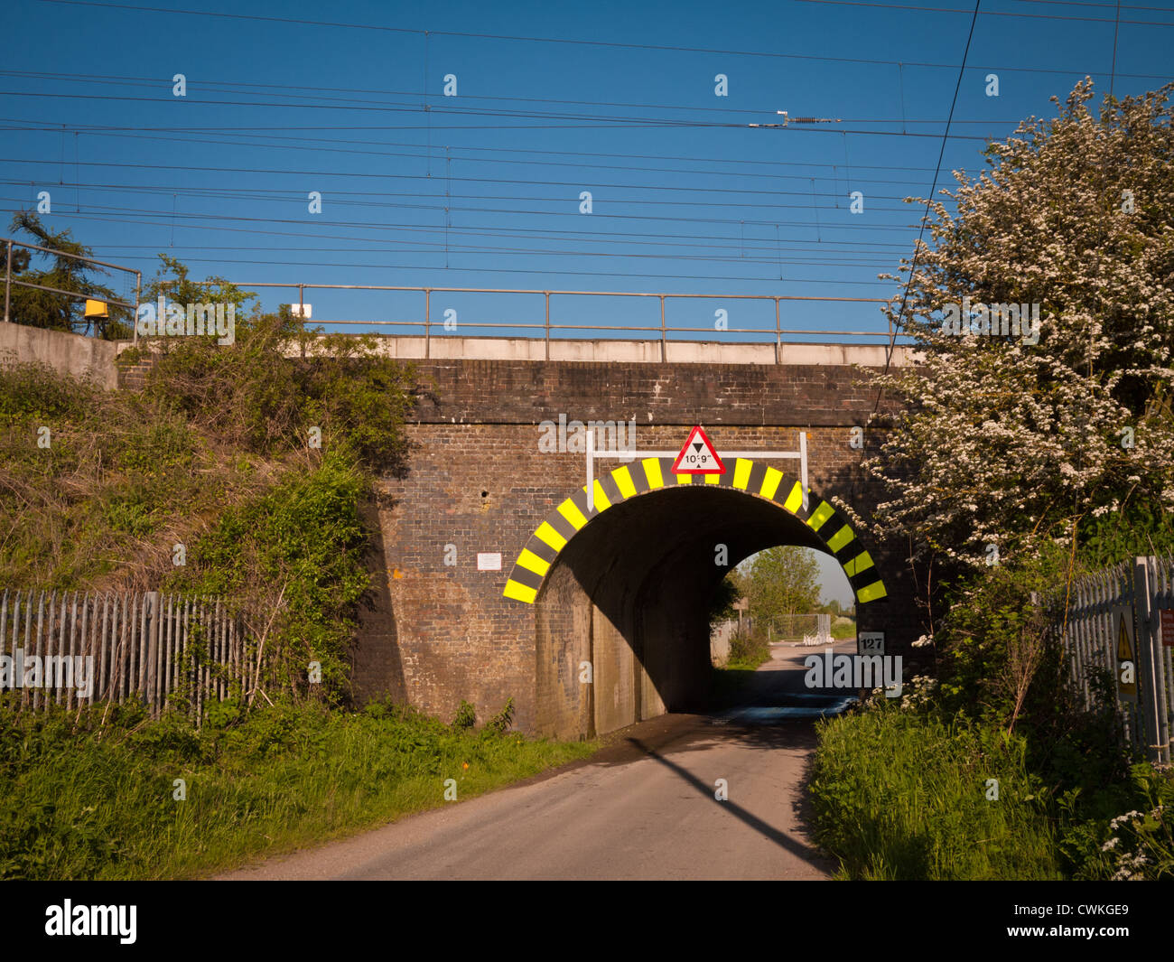View of the Train Robbers Bridge. Site of the Great Train Robbery which took place near Ledburn, Mentmore in 1963. Stock Photo