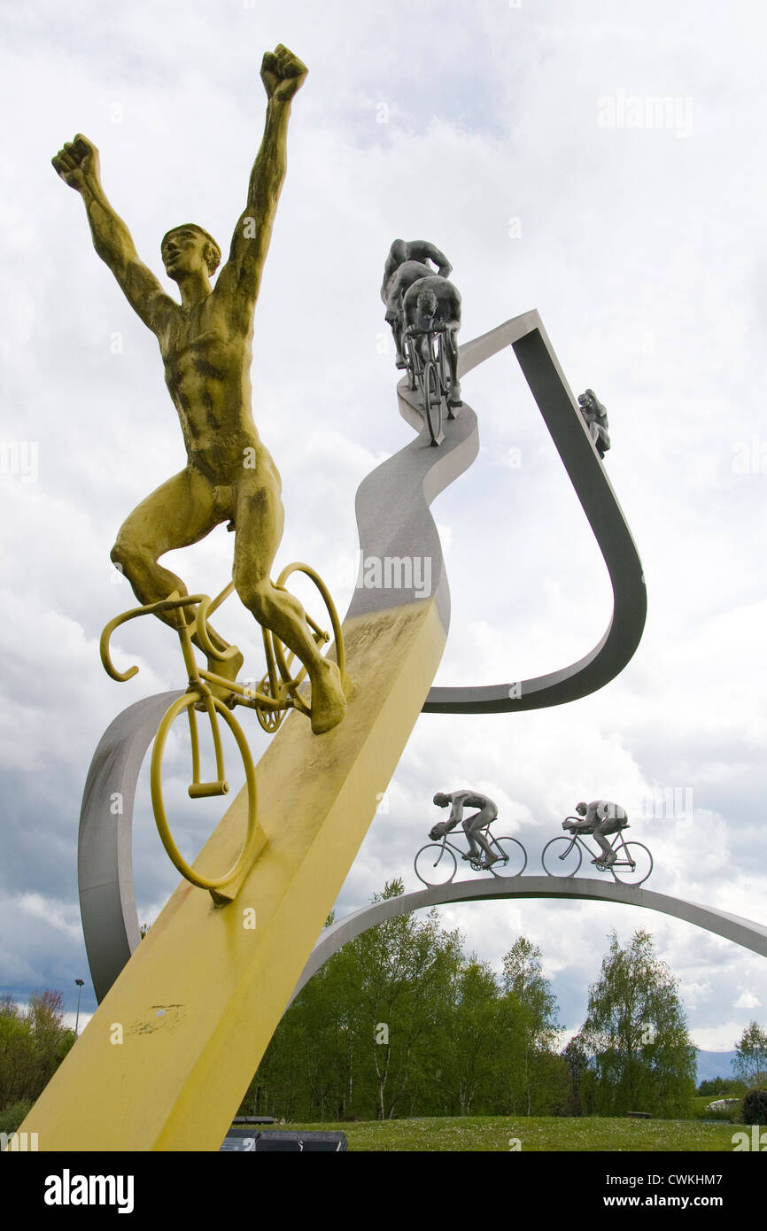 Statue Cycliste Résine – Coureur Tour De France – Signée Par L'artiste Do Se To