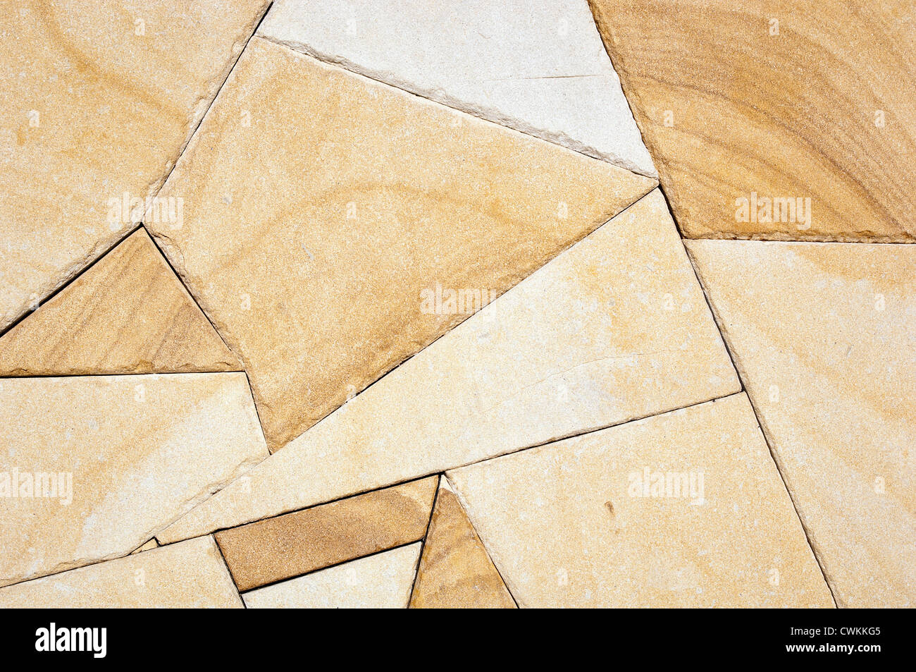 Garden paving stones in different shapes and sizes Stock Photo