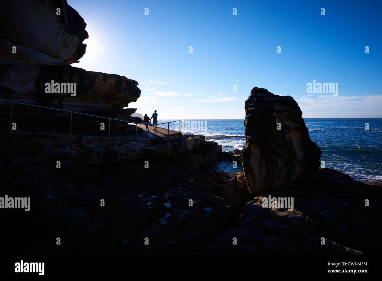 Bondi to Bronte beach coast walk Sydney Australia Stock Photo