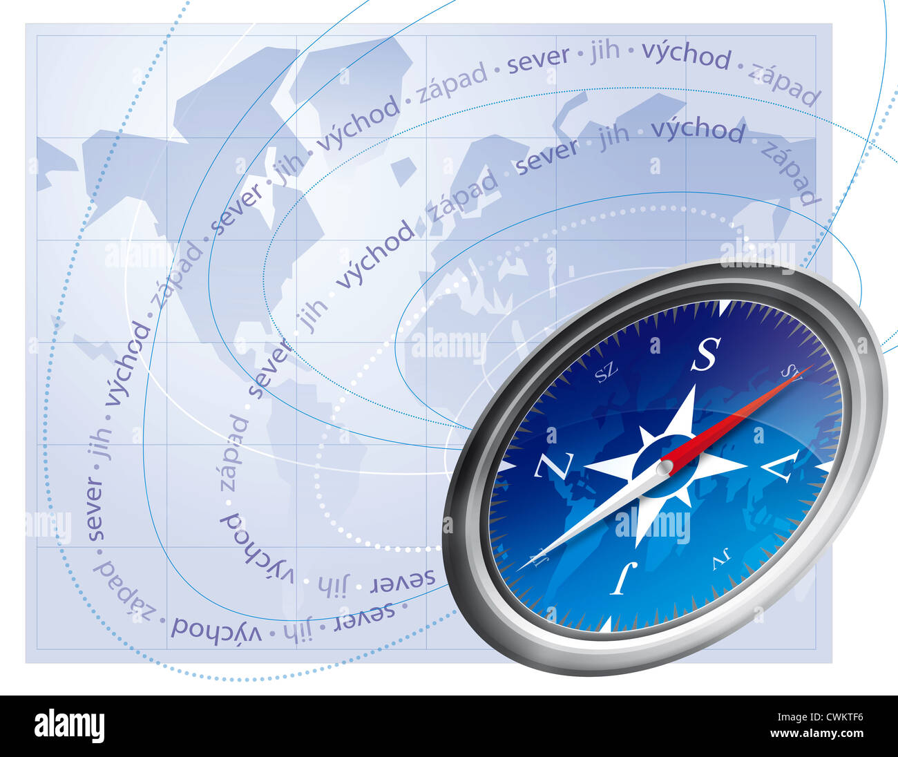 compass navigation Stock Photo