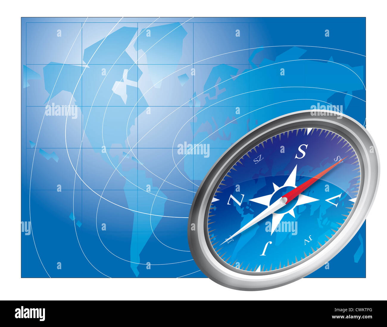 compass navigation Stock Photo