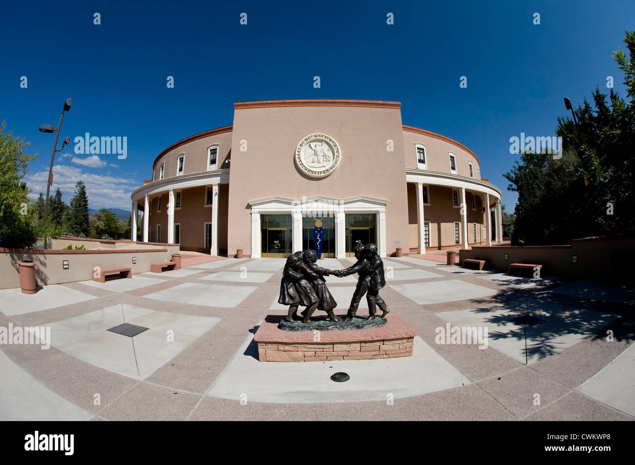 State Capital Building in Santa Fe, New Mexico  USA. Stock Photo