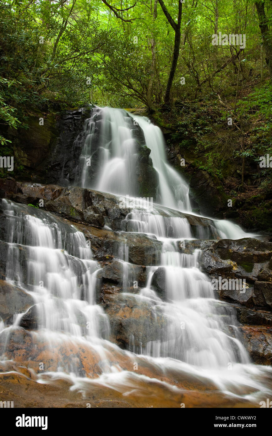 Laurel Falls - Great Smoky Mountain National Park Stock Photo