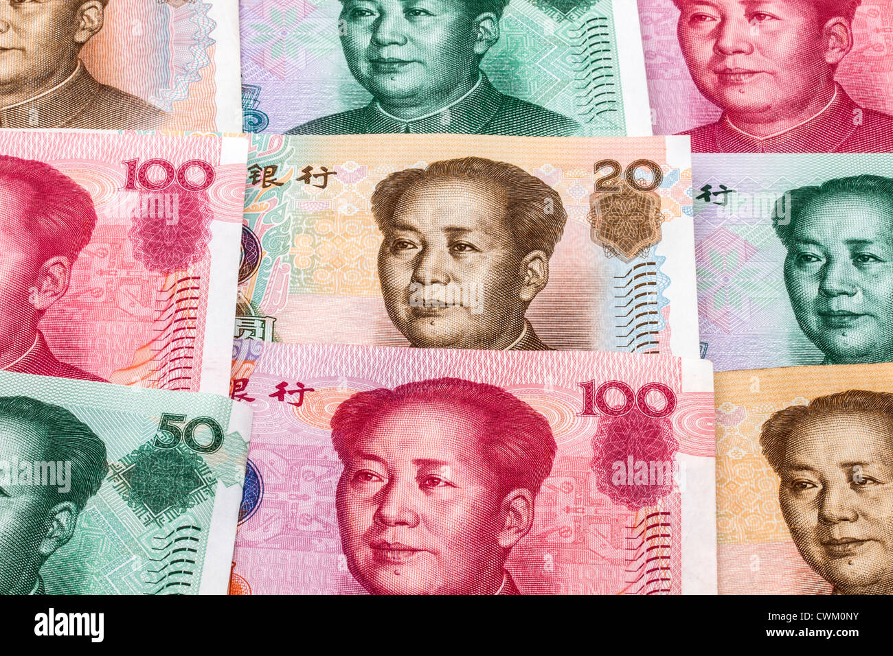 Chinese currency - fifty and hundred yuan background Stock Photo - Alamy