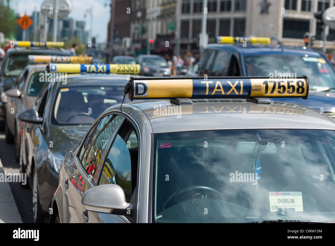 Dublin Taxi rank in City Centre, Republic of Ireland Stock Photo Alamy