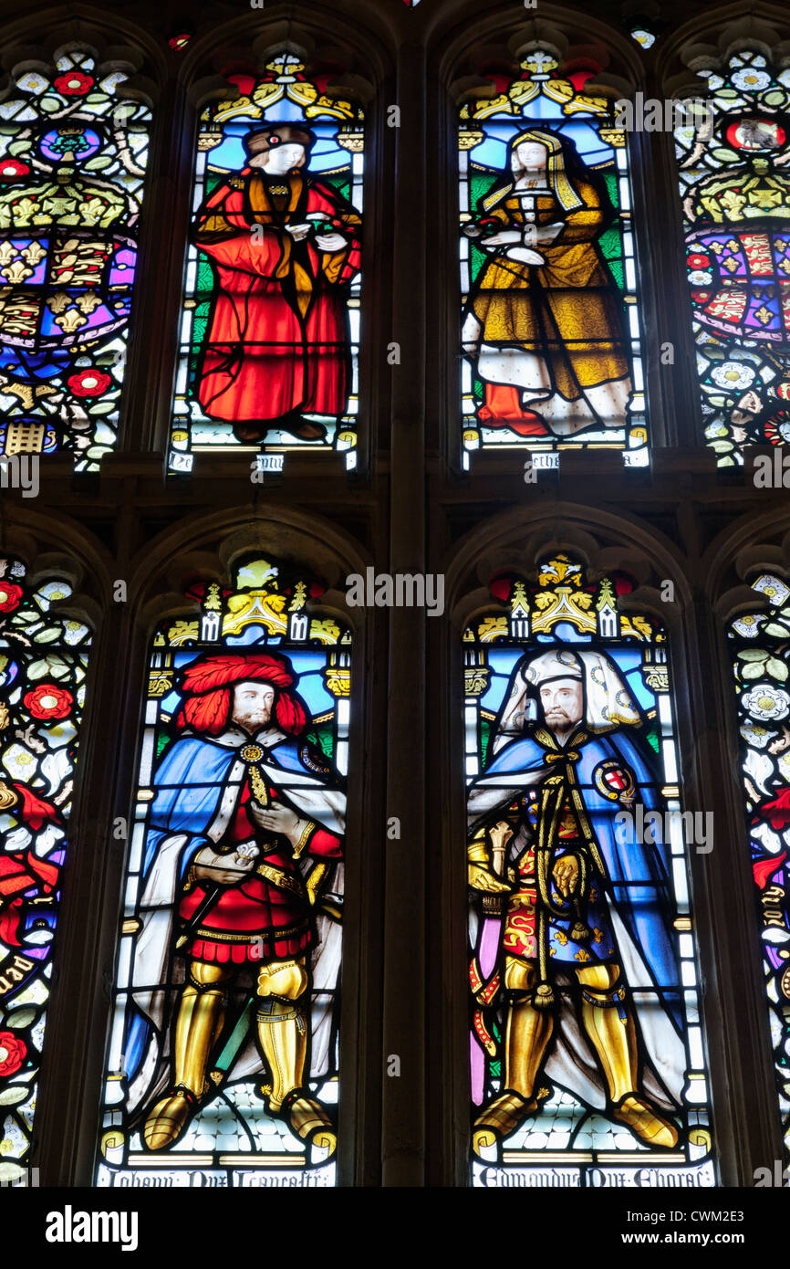 England, Berkshire, Windsor, Windsor Castle, St Chapel, Stained Glass Window depicting