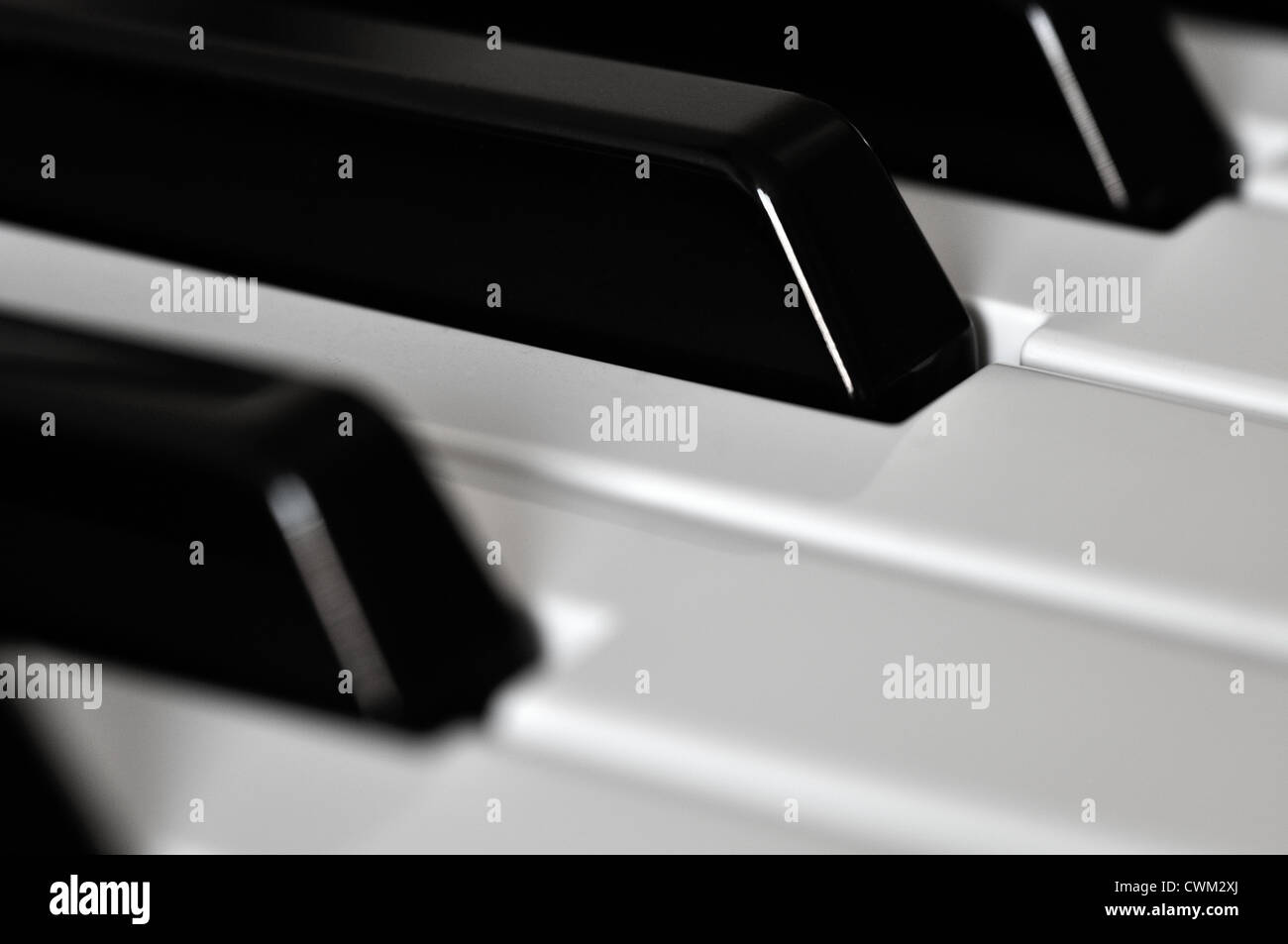 Macro image of piano keyboard music keys Stock Photo