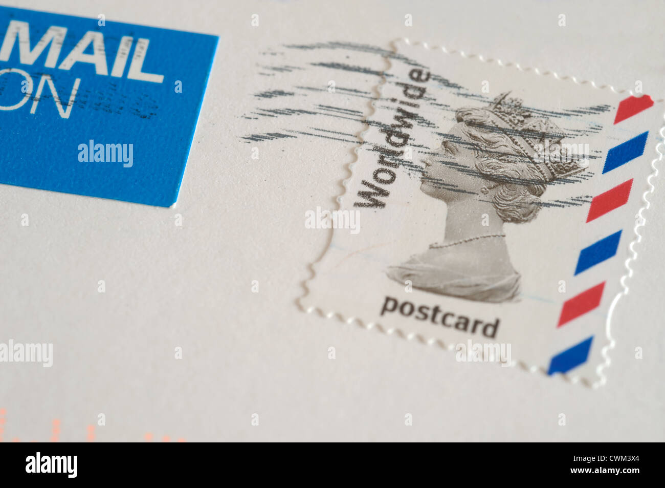 Royal Mail Worldwide postcard stamp Stock Photo Alamy