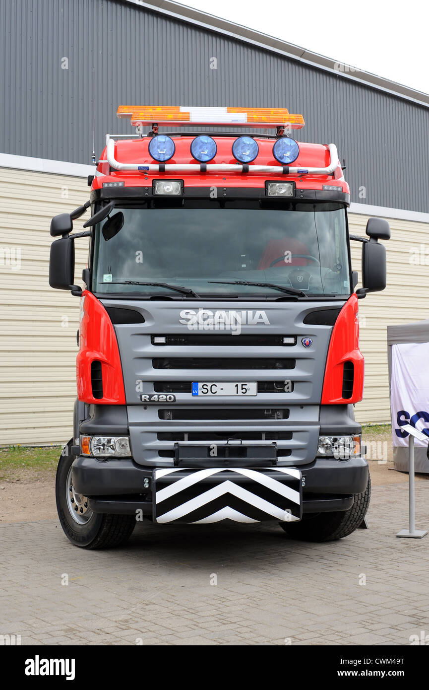 Scania R420 heavy truck - for rescue tasks and special operations (model production year starting 2009/2010) Stock Photo