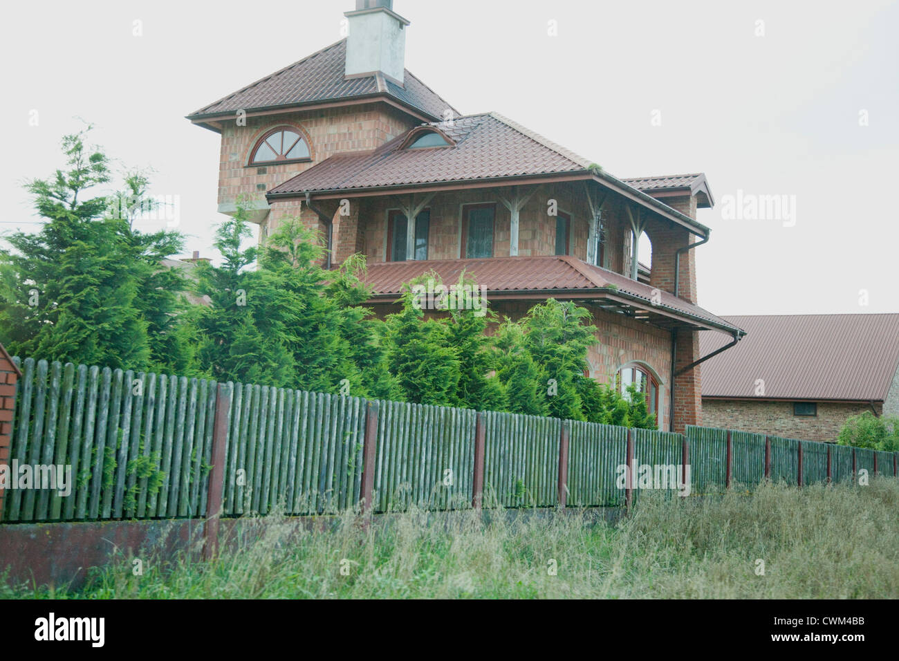 Newish Polish home. Rawa Mazowiecka Central Poland Stock Photo