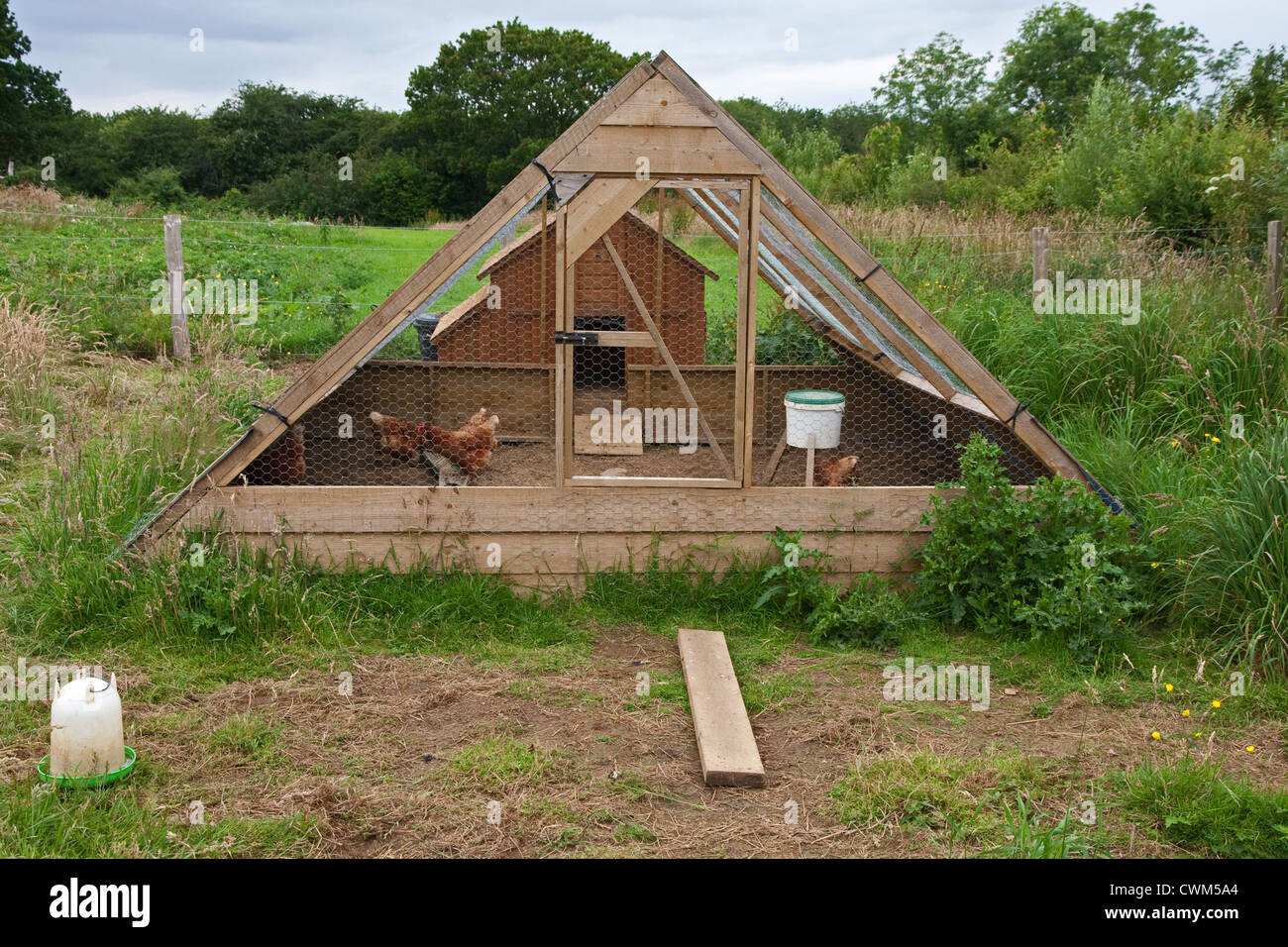 Chicken coop in rural setting Stock Photo Alamy