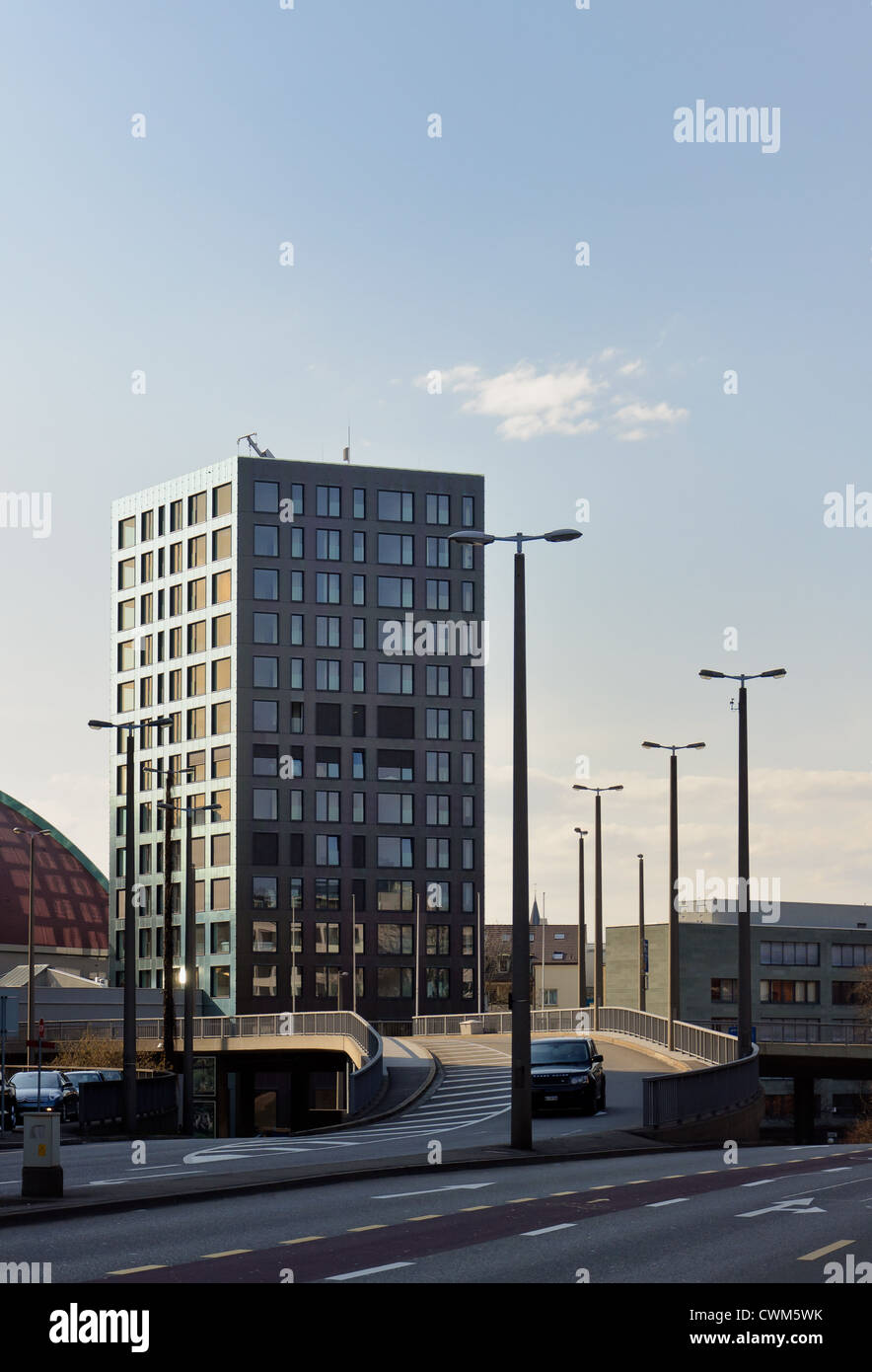 Modern building near Basel main station. Switzerland. Stock Photo