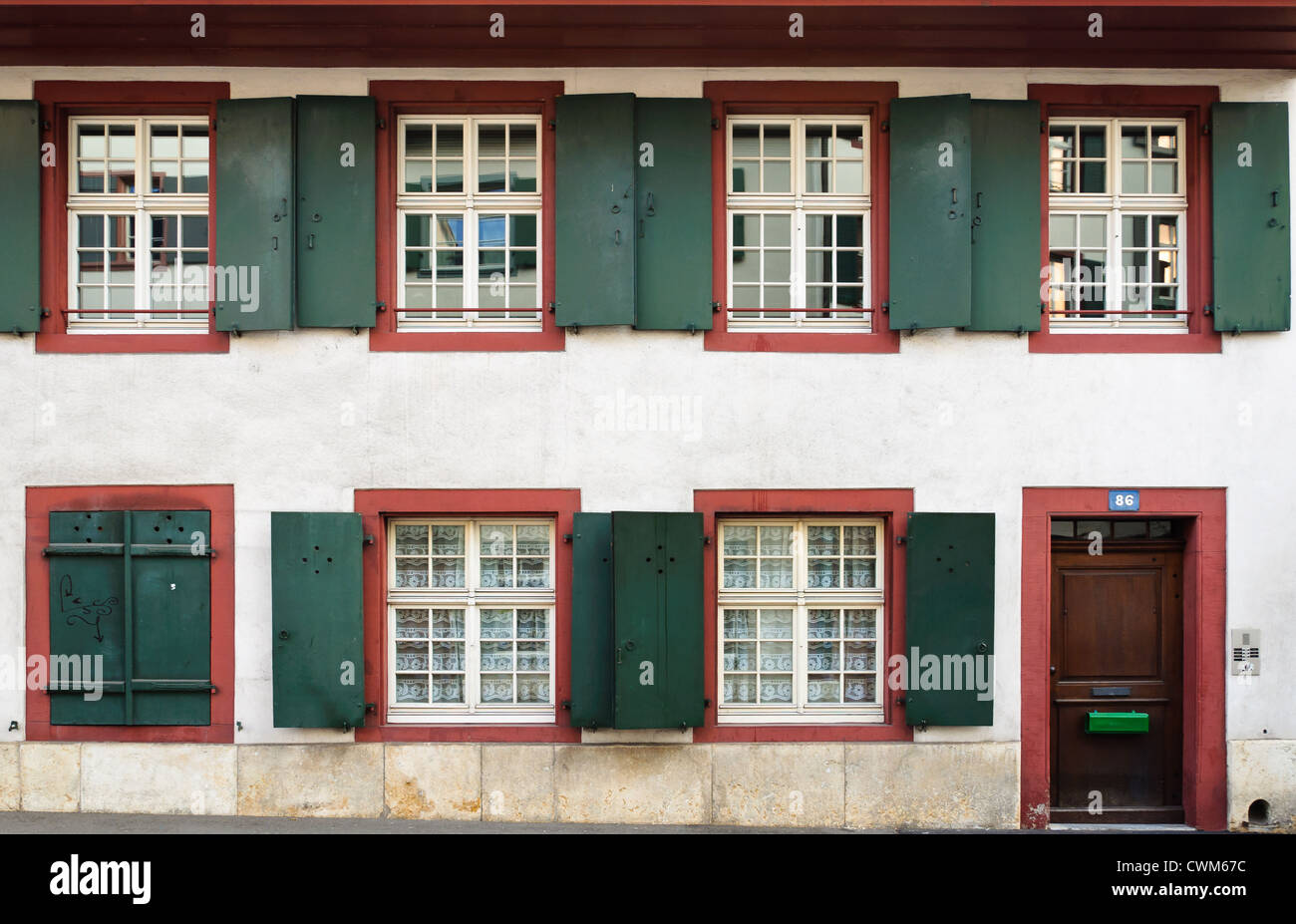 Old house architecture in Basel, Switzerland. Stock Photo