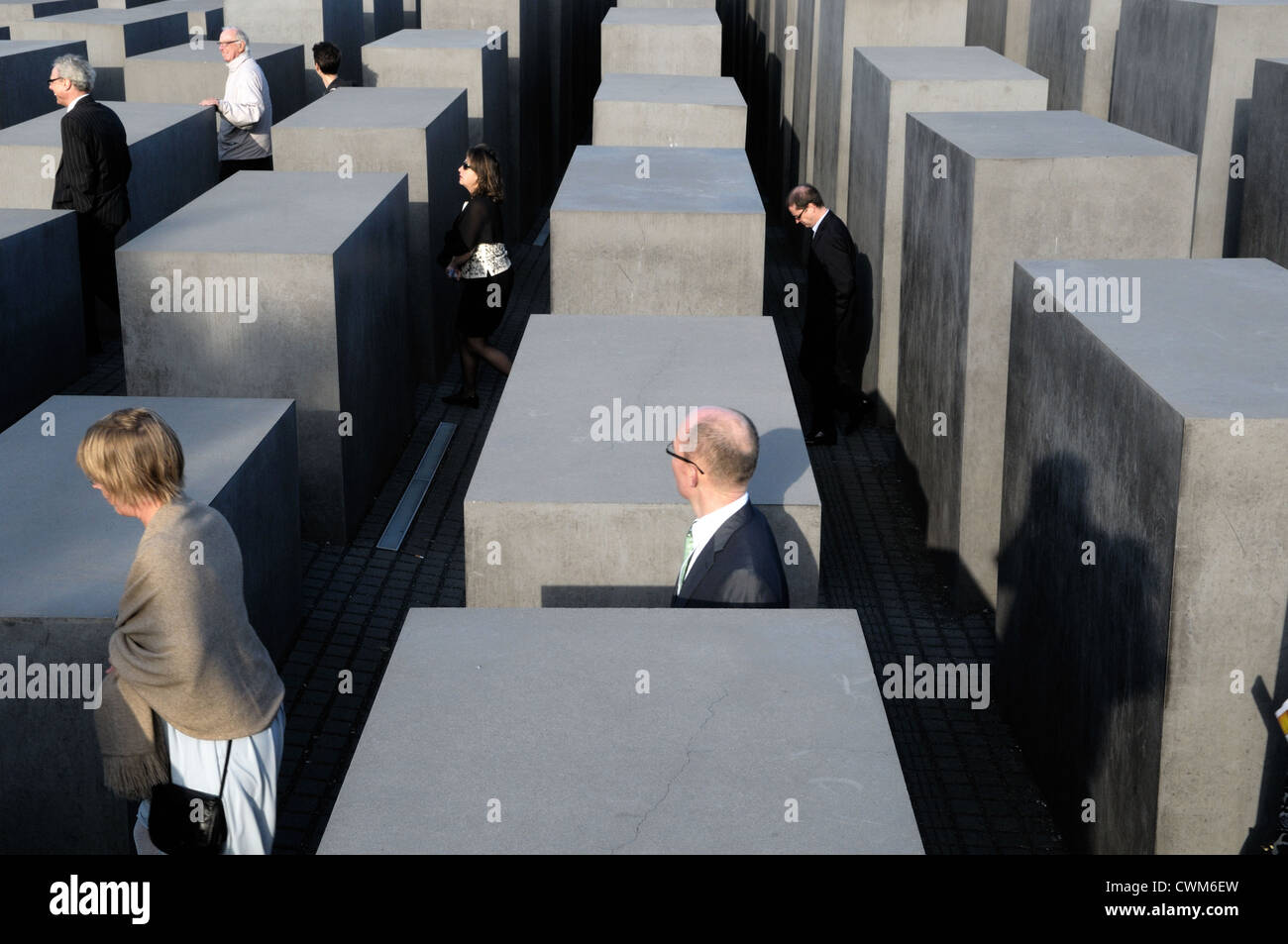 The Memorial to the Murdered Jews of Europe in Berlin, Germany. Stock Photo