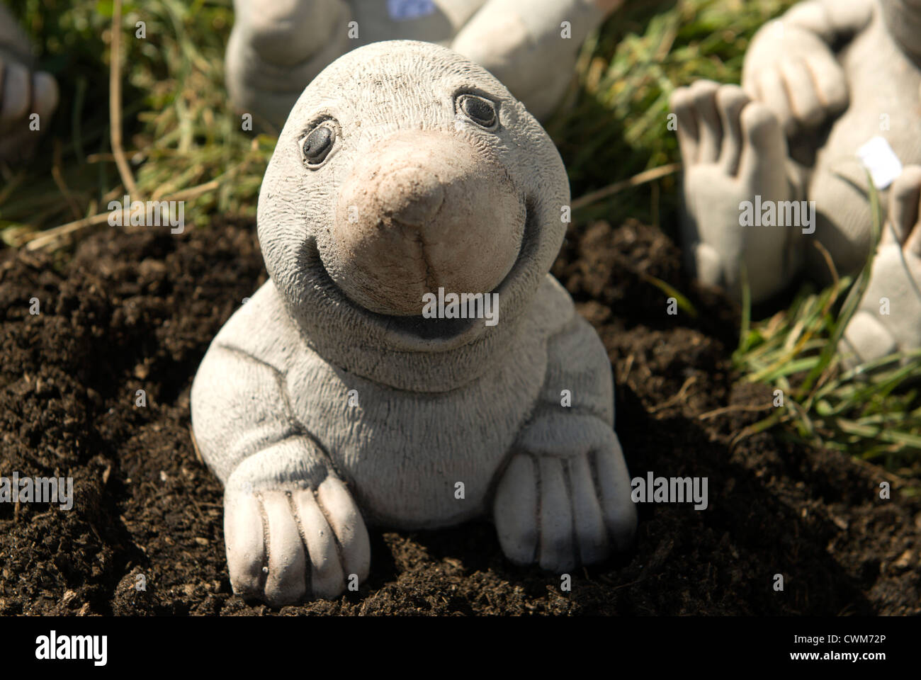 Small mining mole stone garden ornament