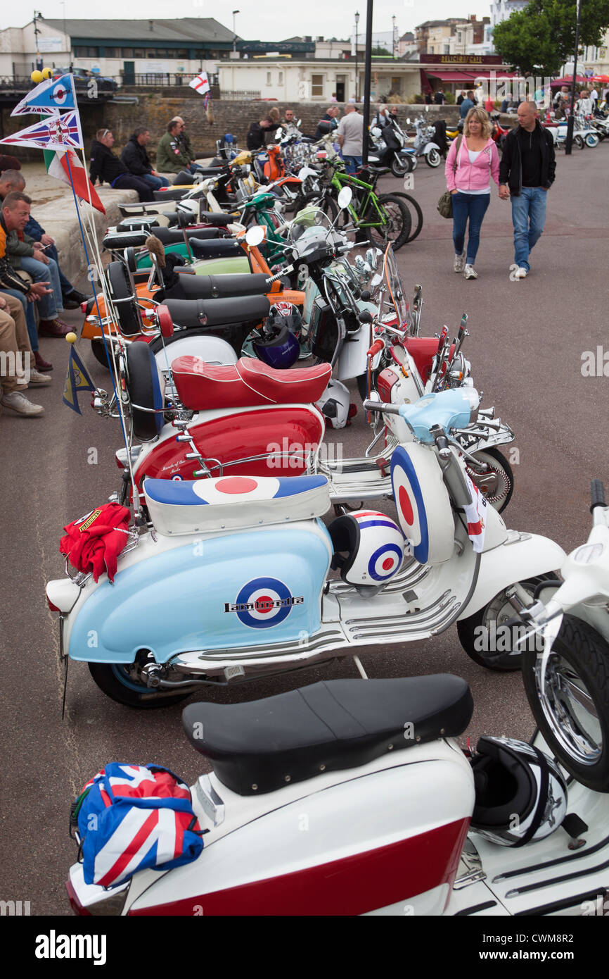 Scooter Rally at Ryde Isle of Wight Stock Photo Alamy