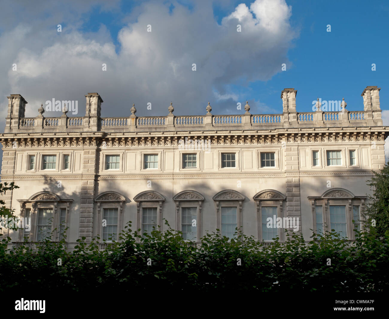 Lancaster House as seen from Green Park. Stock Photo