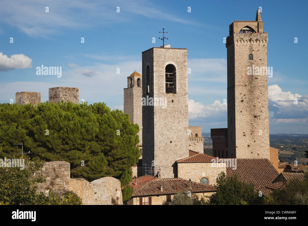 Europe, Italy, Siena Province, View of San Gimignano Stock Photo