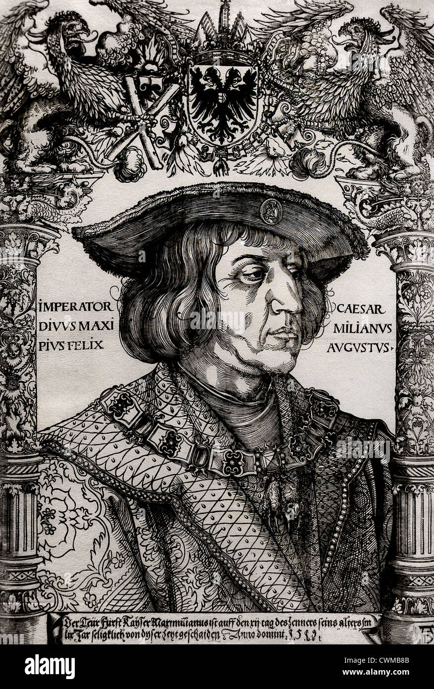 Emperor Maximilian Hans Weiditz the Younger German Freiburg im Breisgau 1500 - 1536 Strasbourg Germany After Albrecht Dürer Stock Photo