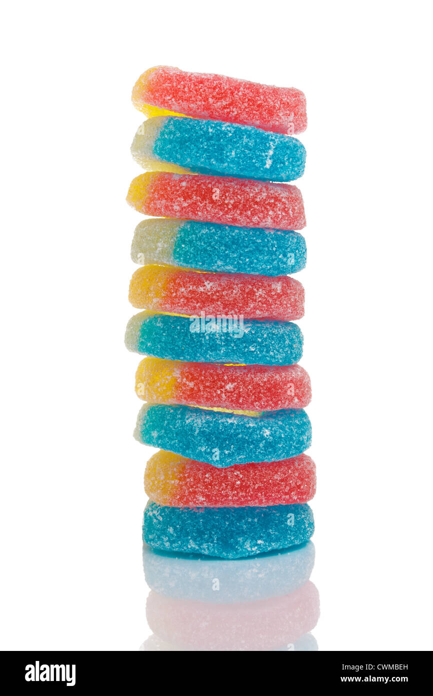 Jelly Candies Isolated on White Background Stock Photo - Alamy