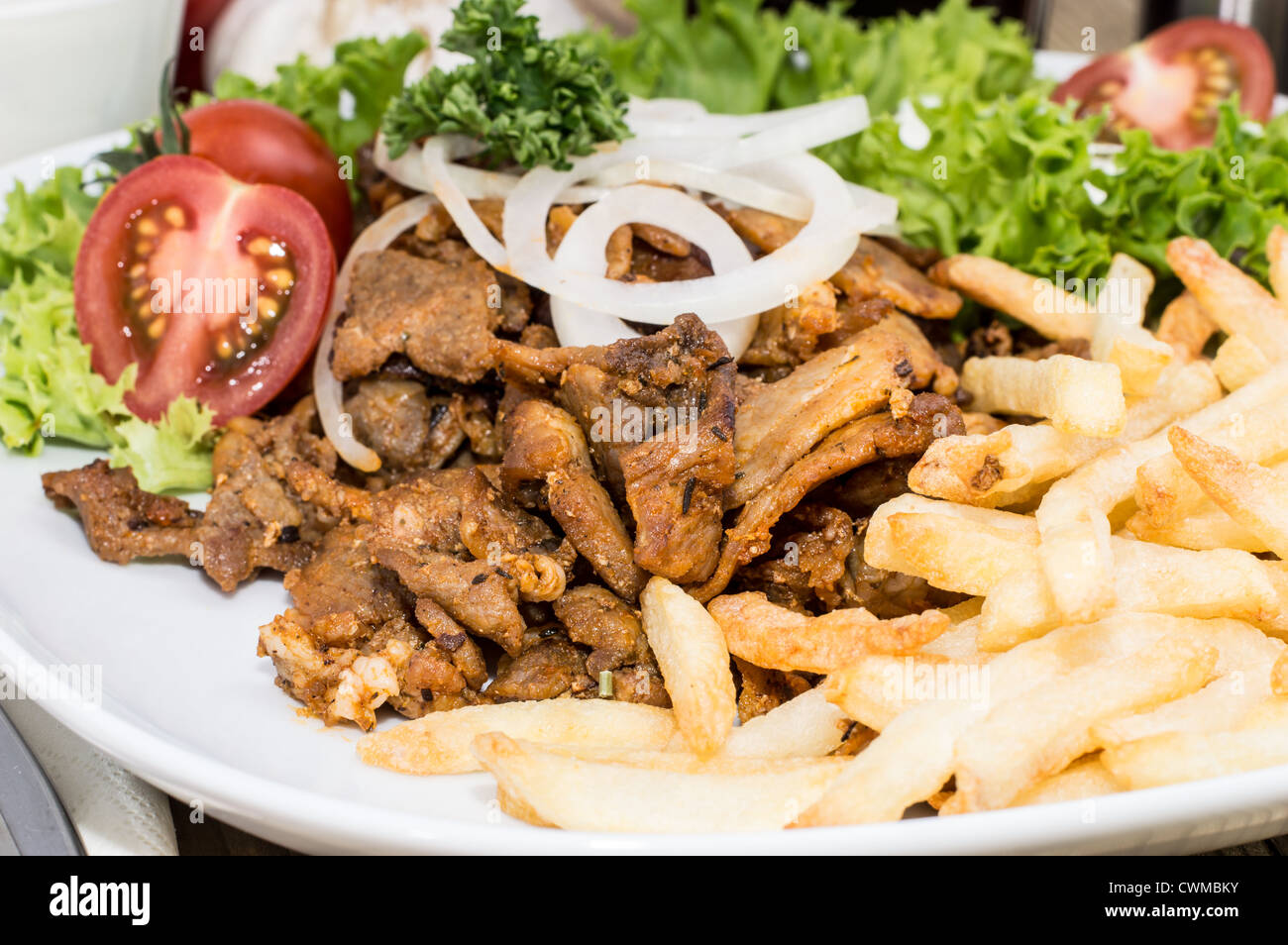Kebab and chips hires stock photography and images Alamy