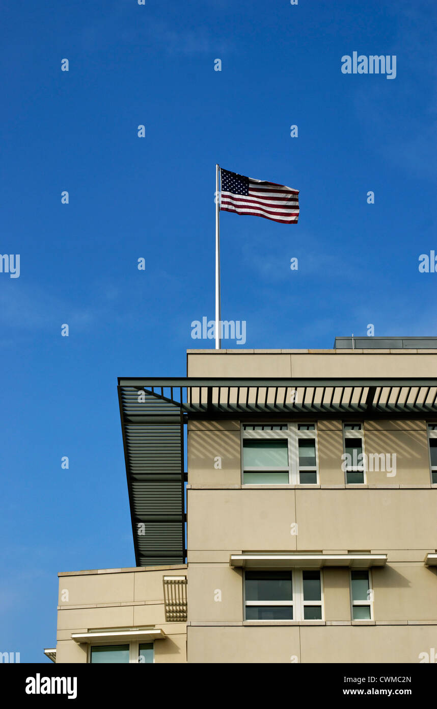 The embassy of the United States of Amerika in Berlin Stock Photo