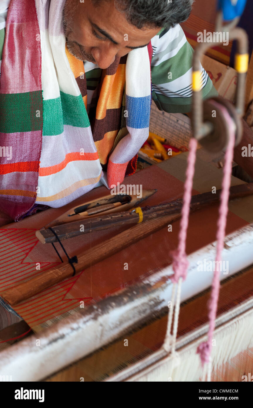 Egyptian egypt weaver textile industry hires stock photography and
