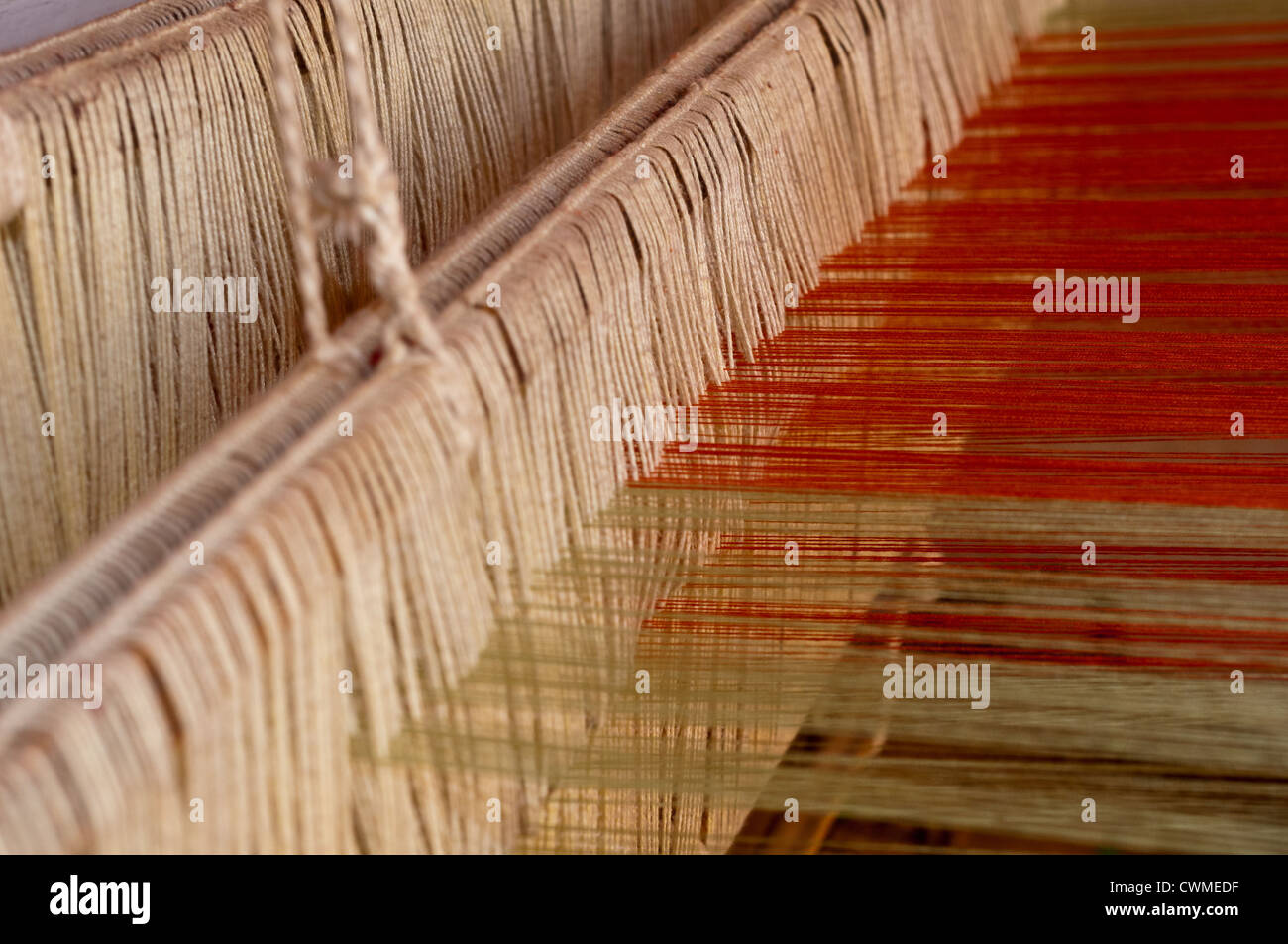 Cotton weaving loom Nubian village Aswan Egypt Stock Photo Alamy