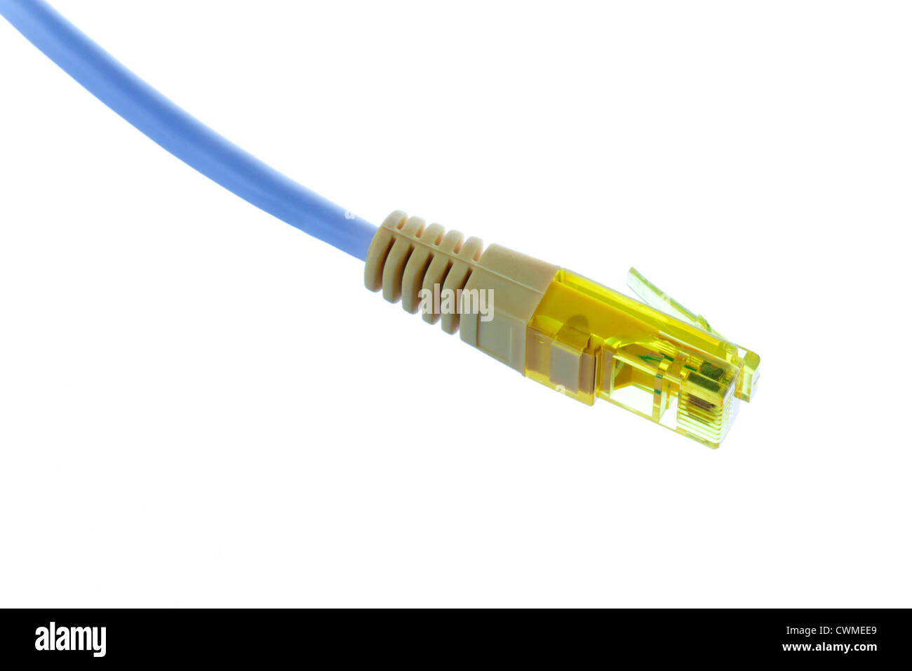 Ethernet RJ45 plug connector for Local Area Networks Stock Photo