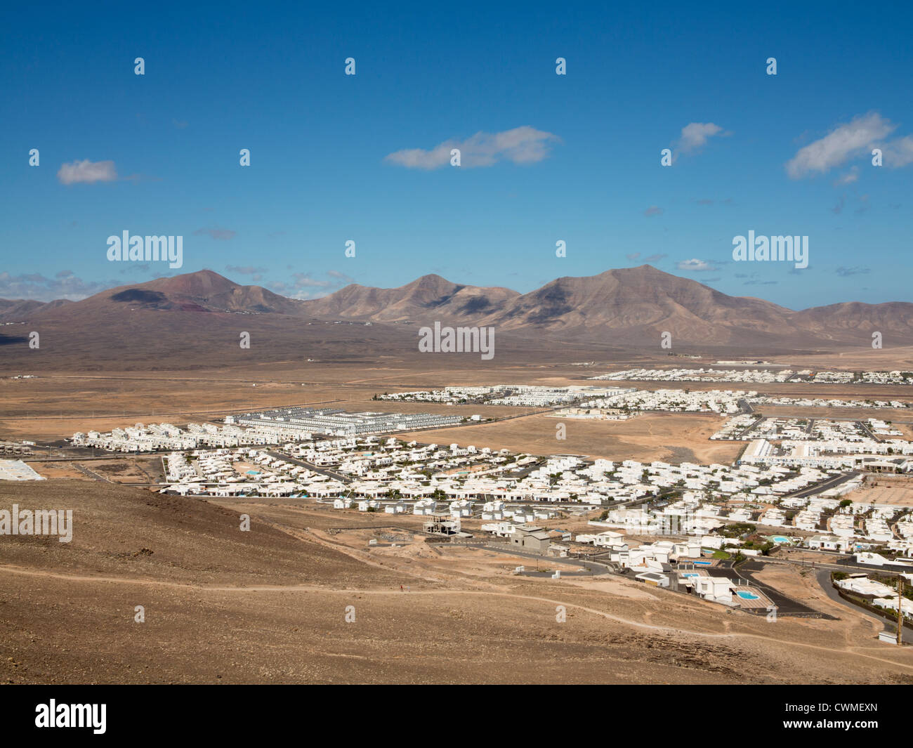 Playa Blanca from Montana Roja, Lanzarote Stock Photo Alamy