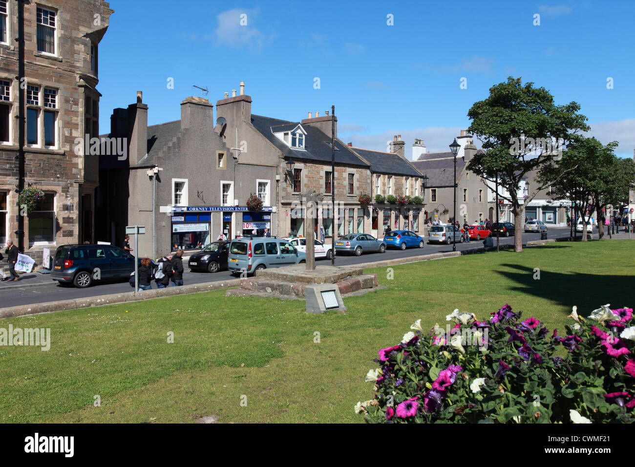 View of Broad Street, Kirkwall, Orkney, Scotland UK Stock Photo
