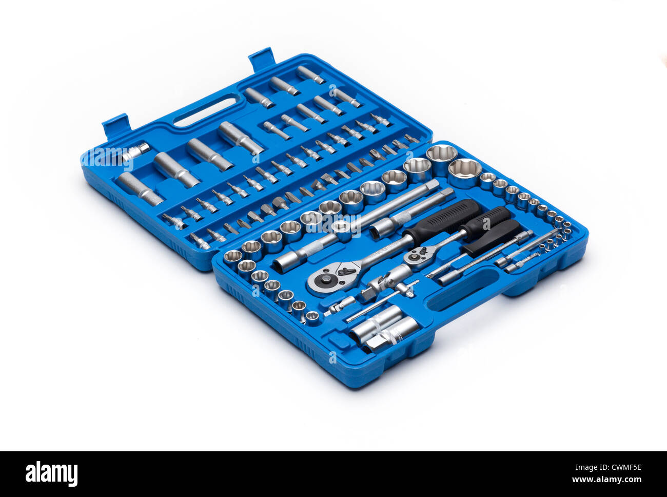 1/2' drive socket and wrench tool set Stock Photo