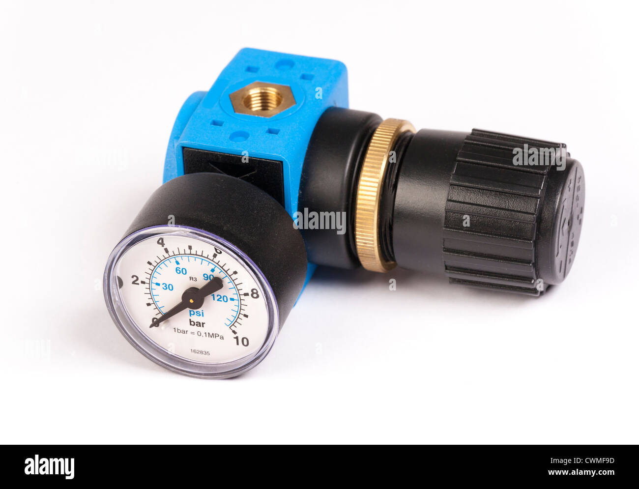 air pressure regulator and gauge Stock Photo