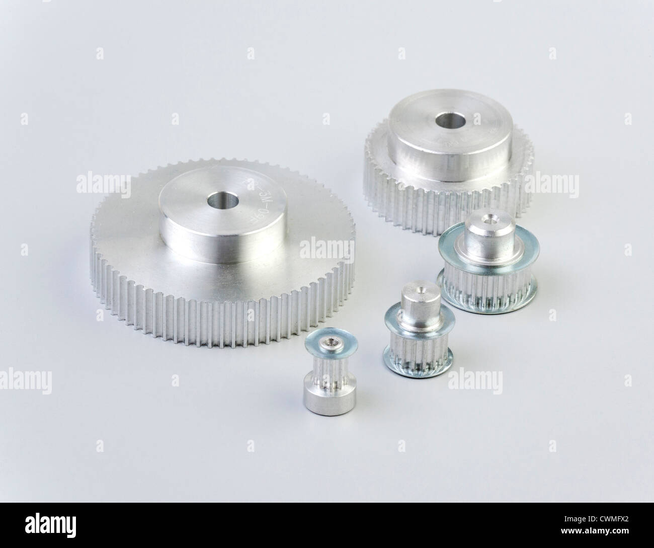 toothed timing belts and pulleys Stock Photo Alamy