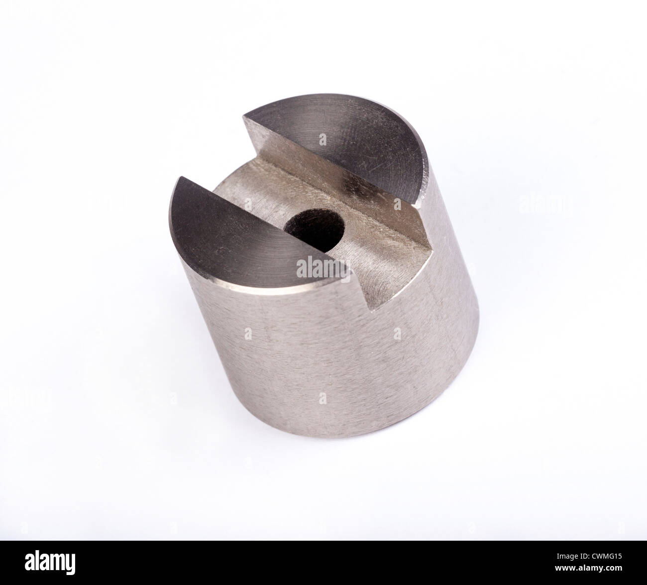 titanium alloy machined part Stock Photo