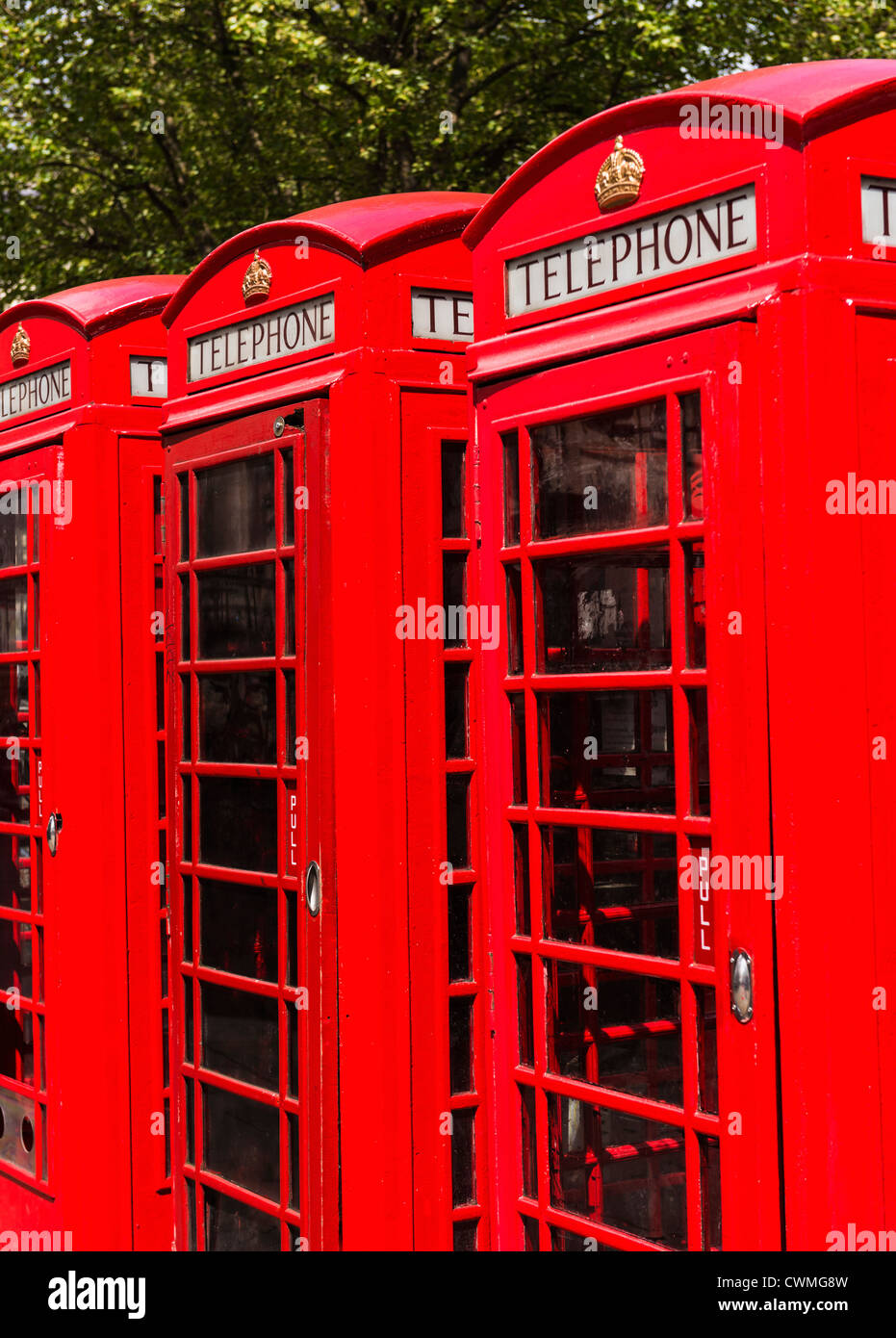 UK, London, Red telephone booths Stock Photo Alamy